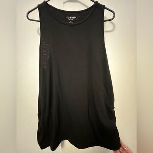 torrid Black Scoop Neck Tank Top and Cinched Sides